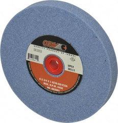 Camel Grinding Wheels - 36 Grit Aluminum Oxide Bench & Pedestal Grinding Wheel - 6" Diam x 1" Hole x 3/4" Thick, 4456 Max RPM, K Hardness, Very Coarse Grade , Vitrified Bond - USA Tool & Supply