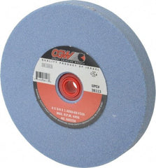 Camel Grinding Wheels - 60 Grit Aluminum Oxide Bench & Pedestal Grinding Wheel - 6" Diam x 1" Hole x 3/4" Thick, 4456 Max RPM, K Hardness, Medium Grade , Vitrified Bond - USA Tool & Supply
