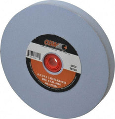 Camel Grinding Wheels - 120 Grit Aluminum Oxide Bench & Pedestal Grinding Wheel - 6" Diam x 1" Hole x 3/4" Thick, 4456 Max RPM, K Hardness, Fine Grade , Vitrified Bond - USA Tool & Supply