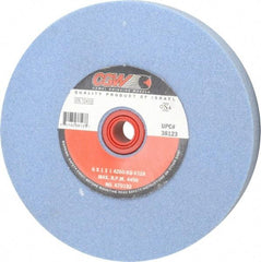 Camel Grinding Wheels - 60 Grit Aluminum Oxide Bench & Pedestal Grinding Wheel - 6" Diam x 1" Hole x 1" Thick, 4456 Max RPM, K Hardness, Medium Grade , Vitrified Bond - USA Tool & Supply