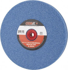 Camel Grinding Wheels - 36 Grit Aluminum Oxide Bench & Pedestal Grinding Wheel - 8" Diam x 1" Hole x 1" Thick, 3600 Max RPM, K Hardness, Very Coarse Grade , Vitrified Bond - USA Tool & Supply