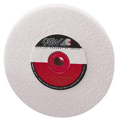 Camel Grinding Wheels - 120 Grit Aluminum Oxide Bench & Pedestal Grinding Wheel - 6" Diam x 1" Hole x 1" Thick, 4456 Max RPM, K Hardness, Fine Grade , Vitrified Bond - USA Tool & Supply