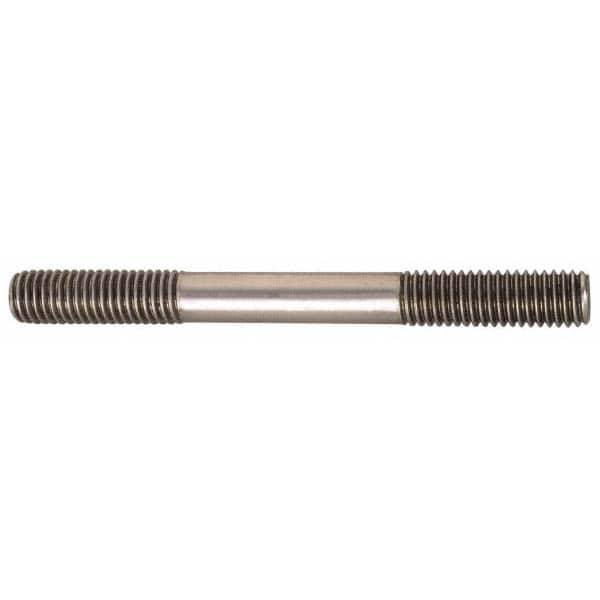 3/8-16 5″ OAL Equal Double Threaded Stud Stainless Steel, 1-1/4″ Equal Thread Length