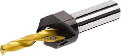 Seco - 14.01 to 16mm Diam, Straight Shank, 25mm Body Shank Diam, 45° Combo Chamfer and Countersink Drill - SD200 Insert, 87mm OAL - USA Tool & Supply