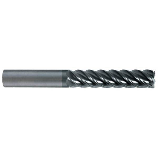 SGS - 5/8" Diam 5 Flute Solid Carbide 0.06" Corner Radius End Mill - USA Tool & Supply