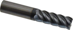 SGS - 5/8", 5 Flute, Single End, Solid Carbide, 0.03" Corner Radius End Mill - 3-1/2" OAL, 45° Helix, Right Hand Flute, 1-5/8" LOC, Right Hand Cut - USA Tool & Supply