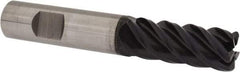 SGS - 1/2", 5 Flute, Single End, Solid Carbide, 0.06" Corner Radius End Mill - 3" OAL, 45° Helix, Right Hand Flute, 1-1/4" LOC, Right Hand Cut - USA Tool & Supply