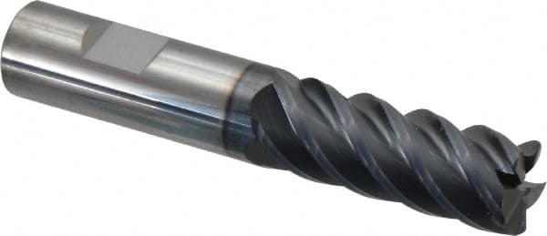 SGS - 5/8" Diam 5 Flute Solid Carbide 0.03" Corner Radius End Mill - USA Tool & Supply