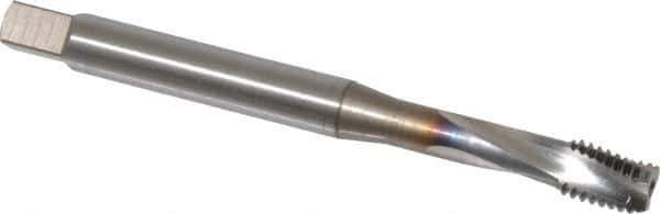 OSG - M8x1.25 Metric Coarse 3 Flute 6H Bottoming Spiral Flute Tap - Vanadium High Speed Steel, TiCN Finish, 90mm OAL, Right Hand Flute, Right Hand Thread, Series 13113 - Exact Industrial Supply