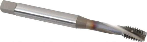 OSG - 5/16-18 UNC 3 Flute 2B Bottoming Spiral Flute Tap - Vanadium High Speed Steel, TiCN Finish, 90mm OAL, Right Hand Flute, Right Hand Thread, Series 13013 - USA Tool & Supply