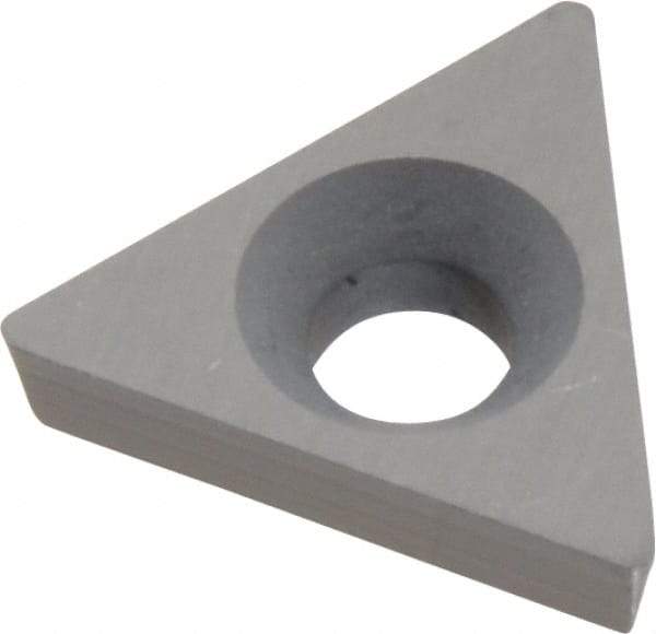 Value Collection - TPGB211 Grade I22 Carbide Turning Insert - Uncoated, 60° Triangle, 1/4" Inscr Circle, 3/32" Thick, 1/64" Corner Radius - USA Tool & Supply