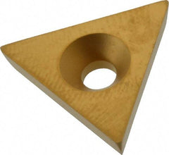 Value Collection - TD6P1 Grade TCN55 Carbide Turning Insert - TiN Finish, 60° Triangle, 3/8" Inscr Circle, 1/8" Thick, 1/64" Corner Radius - USA Tool & Supply