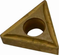 Value Collection - TCMT21.51 Grade TCN55 Carbide Turning Insert - TiN Finish, 60° Triangle, 1/4" Inscr Circle, 3/32" Thick, 1/64" Corner Radius - USA Tool & Supply