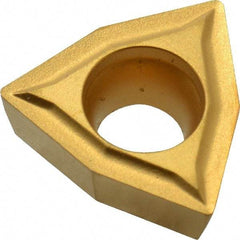 Value Collection - WPMT32.51 Grade TCN55 Carbide Turning Insert - TiN Finish, 80° Trigon, 3/8" Inscr Circle, 5/32" Thick, 1/64" Corner Radius - USA Tool & Supply