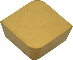 Value Collection - CTA4 Grade TCN55 Carbide Milling Insert - TiN Finish, 3/16" Thick, 0.46" Inscribed Circle, 3/32" Corner Radius - USA Tool & Supply