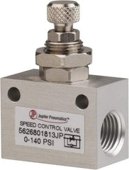 PRO-SOURCE - 1/4" NPT Inline Speed Control Valve - 0 to 140.78 psi & Aluminum Alloy Material - USA Tool & Supply