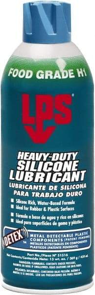 LPS - 16 oz Aerosol Silicone Spray Lubricant - Food Grade - USA Tool & Supply