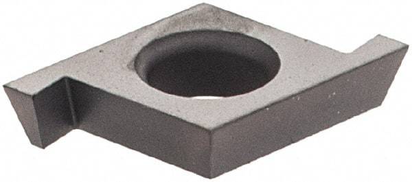 Kennametal - 120302CDG Grade KCU10, 0.03" Cutting Width Carbide Grooving Insert - 1.02mm Max Depth of Cut, Right Hand, AlTiN Finish - USA Tool & Supply