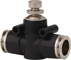 PRO-SOURCE - 1/2" Tube OD Inline Flow Control Valve - 0 to 113.76 psi & Techno Polymer, Brass, Steel Material - USA Tool & Supply