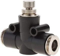 PRO-SOURCE - 5/16" Tube OD Inline Flow Control Valve - 0 to 113.76 psi & Techno Polymer, Brass, Steel Material - USA Tool & Supply