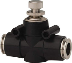 PRO-SOURCE - 3/8" Tube OD Inline Flow Control Valve - 0 to 113.76 psi & Techno Polymer, Brass, Steel Material - USA Tool & Supply