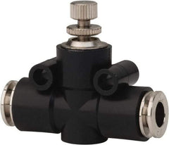 PRO-SOURCE - 1/4" Tube OD Inline Flow Control Valve - 0 to 113.76 psi & Techno Polymer, Brass, Steel Material - USA Tool & Supply