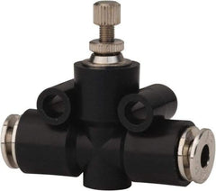 PRO-SOURCE - 5/32" Tube OD Inline Flow Control Valve - 0 to 113.76 psi & Techno Polymer, Brass, Steel Material - USA Tool & Supply