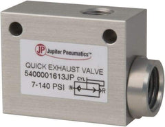PRO-SOURCE - 1/8" NPT Quick Exhaust Valve - 1/4" Exhaust Port, 7.1 to 140.78 psi, Aluminum Alloy Material - USA Tool & Supply