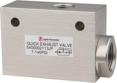 PRO-SOURCE - 1/2" NPT Quick Exhaust Valve - 3/4" Exhaust Port, 7.1 to 140.78 psi, Aluminum Alloy Material - USA Tool & Supply