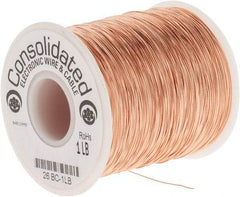 Made in USA - 26 AWG, 0.0159 Inch Diameter, 1279 Ft., Solid, Grounding Wire - Copper, ASTM B3, QQ-W-343 Type S, RoHS Compliant - USA Tool & Supply