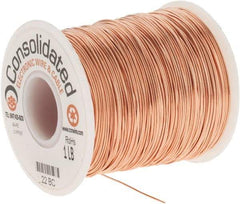 Made in USA - 22 AWG, 0.0253 Inch Diameter, 507 Ft., Solid, Grounding Wire - Copper, ASTM B3, QQ-W-343 Type S, RoHS Compliant - USA Tool & Supply