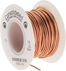 Made in USA - 16 AWG, 0.0508 Inch Diameter, 32 Ft., Solid, Grounding Wire - Copper, ASTM B3, QQ-W-343 Type S, RoHS Compliant - USA Tool & Supply