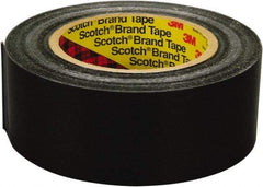 3M - 1/2" x 60 Yd Black Rubber Adhesive Packaging Tape - Polyester Film Backing, 8 mil Thick, 600 Lb Tensile Strength, Series 890MSR - USA Tool & Supply