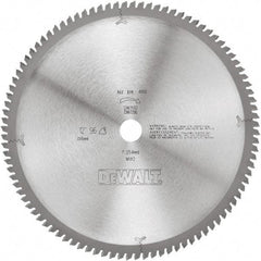 DeWALT - 12" Diam, 1" Arbor Hole Diam, 96 Tooth Wet & Dry Cut Saw Blade - Tungsten Carbide-Tipped, Standard Round Arbor - USA Tool & Supply