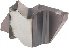 Kennametal - 2062NG K Grade KCU25, 1.58mm Cutting Width Carbide Grooving Insert - 2.79mm Max Depth of Cut, Right Hand, 0.19mm Corner Radius, AlTiN Finish - USA Tool & Supply