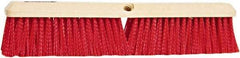 PRO-SOURCE - 24" General Purpose Polypropylene Push Broom - 3" Bristle Length, Plastic Block, Threaded Handle Connection, Handle Sold Separately - USA Tool & Supply