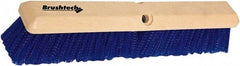 PRO-SOURCE - 18" General Purpose Polypropylene Push Broom - 3" Bristle Length, Plastic Block, Threaded Handle Connection, Handle Sold Separately - USA Tool & Supply