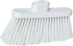 PRO-SOURCE - 10" Wide, White Polypropylene Bristles, Angled Broom - Threaded Handle, 10 Inch Wide Broom, White Bristles, Handle Sold Separately - USA Tool & Supply