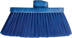 PRO-SOURCE - 10" Wide, Blue Polypropylene Bristles, Angled Broom - Threaded Handle, 10 Inch Wide Broom, Blue Bristles, Handle Sold Separately - USA Tool & Supply