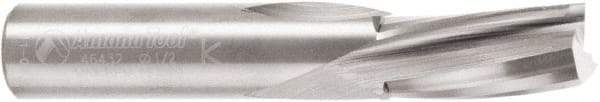 Amana Tool - 1/2" Cutting Diam x 1" Length of Cut, 3 Flute, Downcut Spiral Router Bit - Uncoated, Right Hand Cut, Solid Carbide, 3" OAL x 1/2" Shank Diam, 20° Helix Angle - USA Tool & Supply