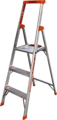 Little Giant Ladder - 3 Steps, 5' High, Type IA Rating, Aluminum Step Ladder - 300 Lb Capacity, 20" Base Width - USA Tool & Supply
