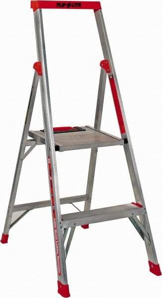 Little Giant Ladder - 2 Steps, 4' High, Type IA Rating, Aluminum Step Ladder - 300 Lb Capacity, 19" Base Width - USA Tool & Supply