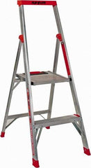 Little Giant Ladder - 2 Steps, 4' High, Type IA Rating, Aluminum Step Ladder - 300 Lb Capacity, 19" Base Width - USA Tool & Supply