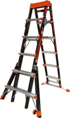 Little Giant Ladder - 9 Steps, 10' High, Type IAA Rating, Fiberglass Step Ladder - 375 Lb Capacity, 36" Base Width - USA Tool & Supply