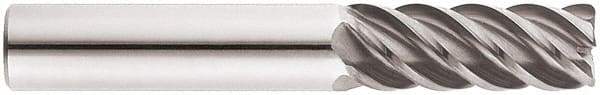 Niagara Cutter - 3/8", 5 Flute, Single End, Solid Carbide, 0.015" Corner Radius End Mill - 2" OAL, 45° Helix, Right Hand Flute, 1/2" LOC, Right Hand Cut - USA Tool & Supply