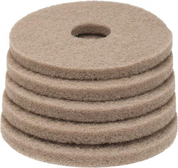 PRO-SOURCE - Polishing Pad - 13" Machine, Tan Pad, Polyester - USA Tool & Supply