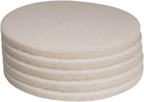 PRO-SOURCE - Polishing Pad - 19" Machine, White Pad, Polyester - USA Tool & Supply