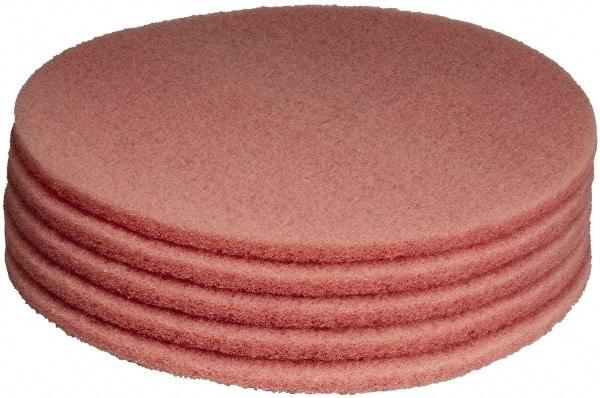 PRO-SOURCE - Polishing Pad - 27" Machine, Pink Pad, Polyester - USA Tool & Supply