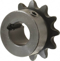 Browning - 12 Teeth, 3/8" Chain Pitch, Chain Size 35, Finished Bore Sprocket - 5/8" Bore Diam, 1.449" Pitch Diam, 1.63" Outside Diam - USA Tool & Supply