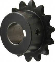Browning - 14 Teeth, 3/8" Chain Pitch, Chain Size 35, Finished Bore Sprocket - 5/8" Bore Diam, 1.685" Pitch Diam, 1.84" Outside Diam - USA Tool & Supply